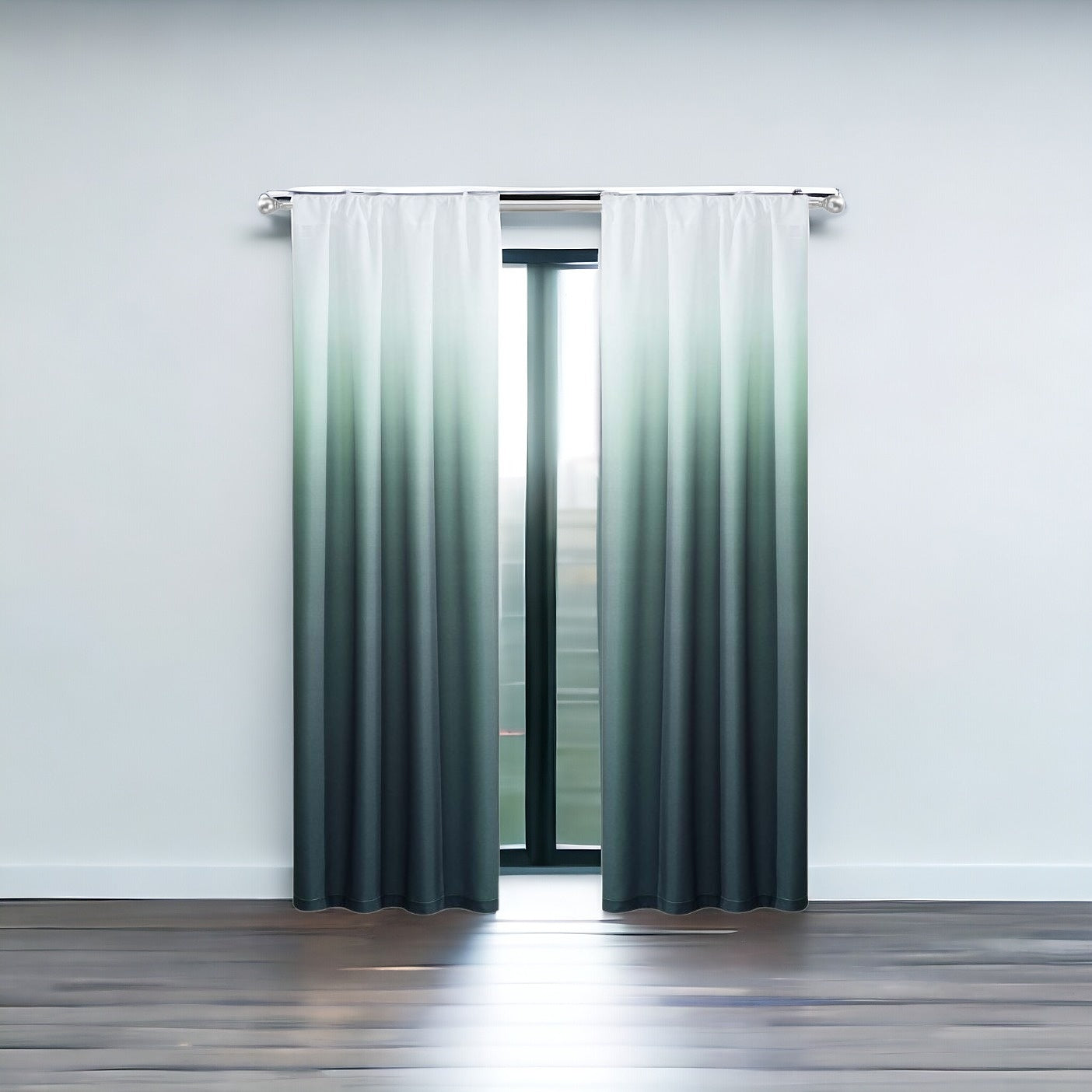 Set of Two 84" Blue Ombre Shades Window Panels-Curtains and Drapes-DECOROLALA