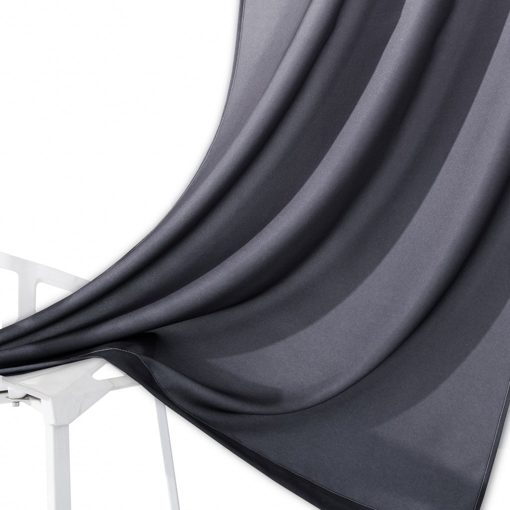 Set of Two 84" Black Ombre Shades Window Panels-Curtains and Drapes-DECOROLALA