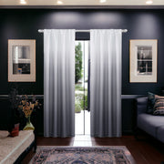 Set of Two 84" Black Ombre Shades Window Panels-Curtains and Drapes-DECOROLALA