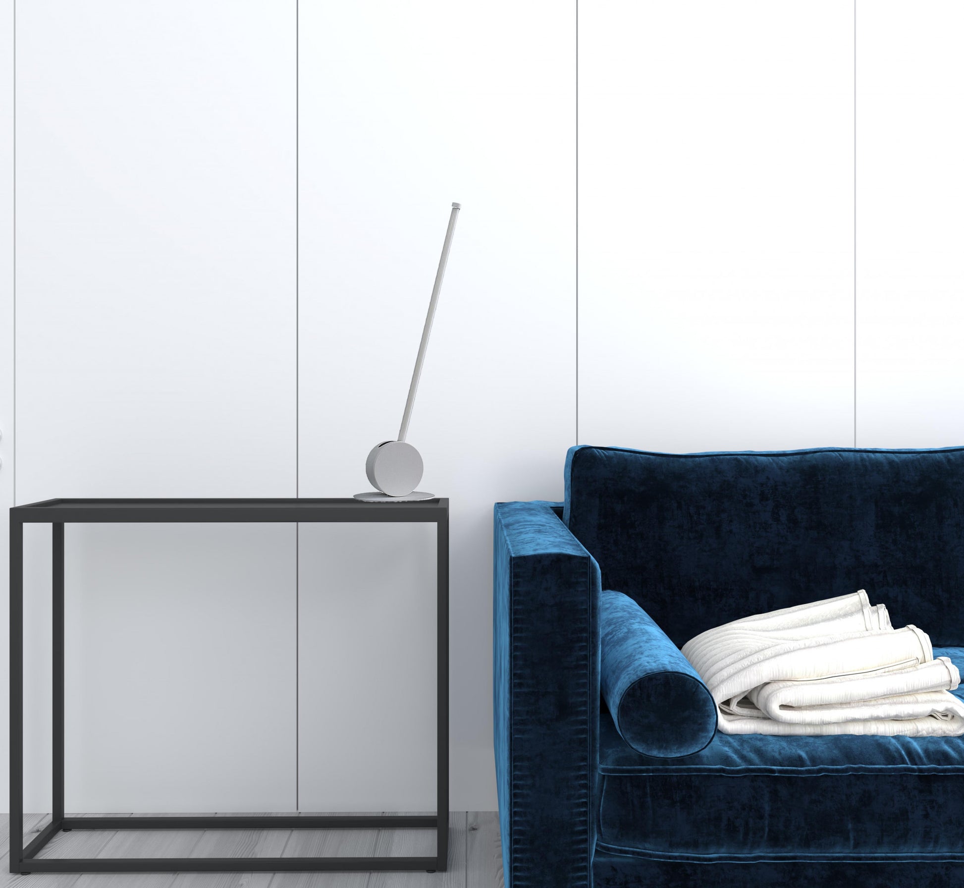 23" White Metal Leaning Stick LED Table Lamp-Table Lamps-DECOROLALA