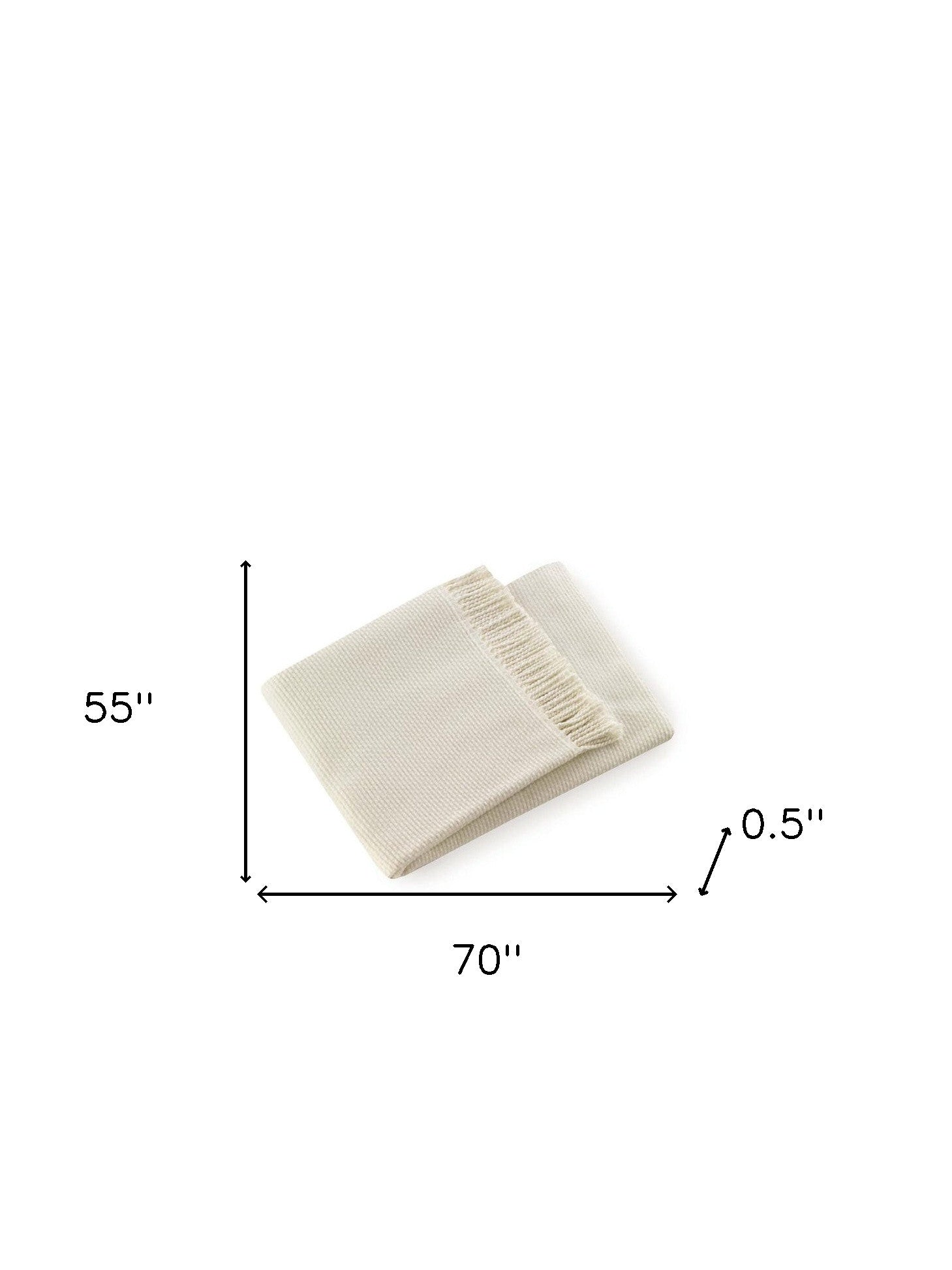 Soft Creamy White Links Pattern Throw Blanket-Throws & Blankets-DECOROLALA
