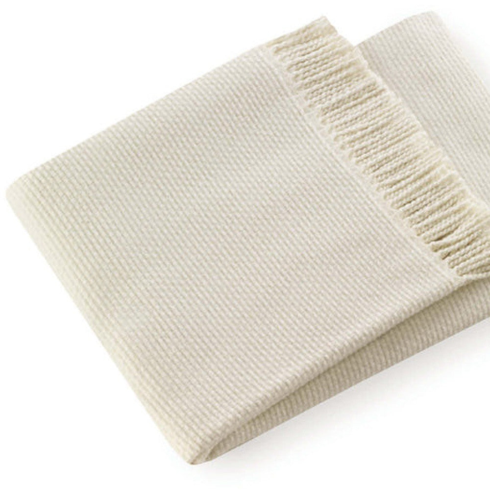 Soft Creamy White Links Pattern Throw Blanket-Throws & Blankets-DECOROLALA