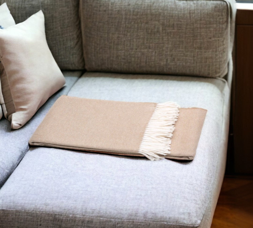 Stone Mini Dot Fringed Throw Blanket-Throws & Blankets-DECOROLALA