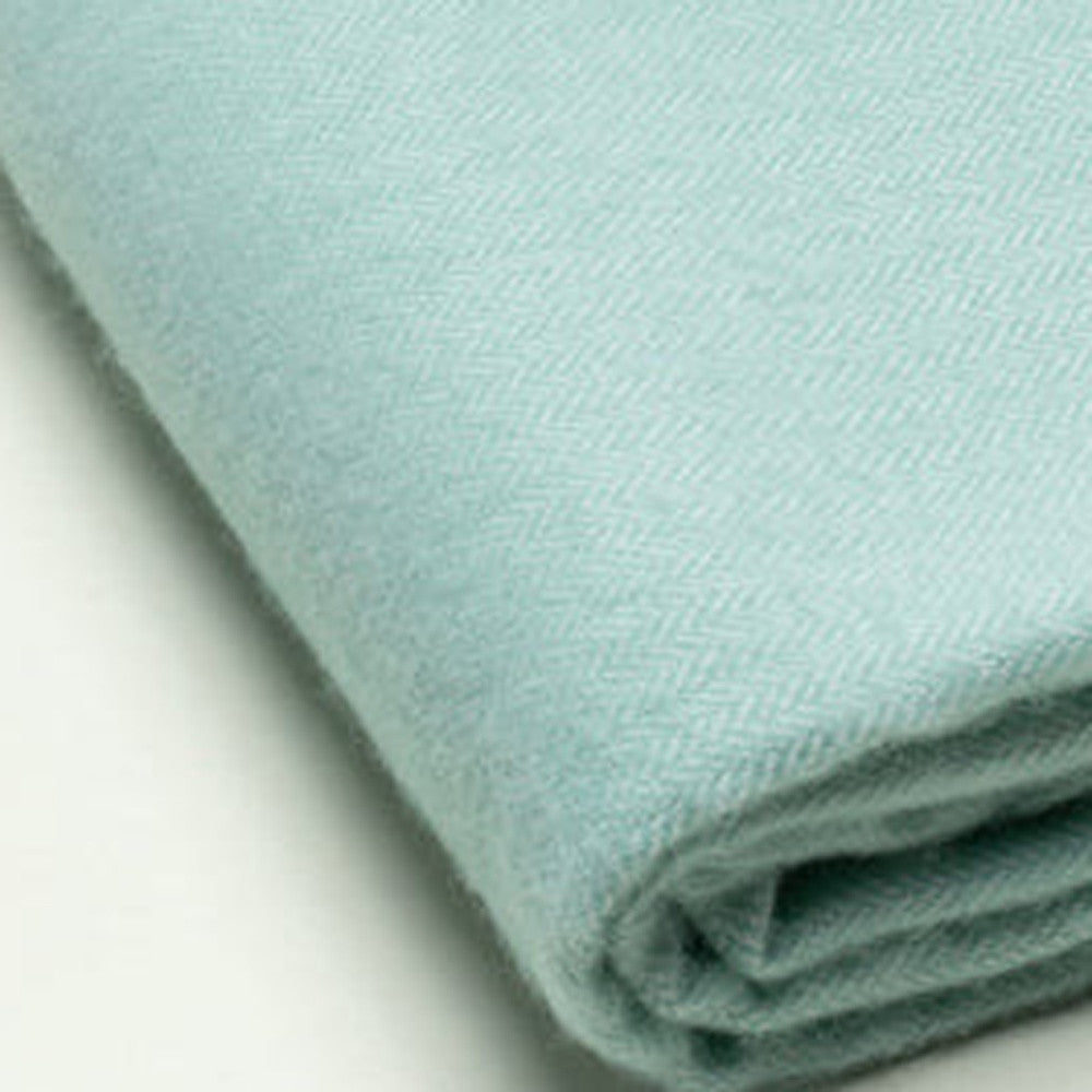 Green Woven Acrylic Herringbone Plush Reversable Throw-Throws & Blankets-DECOROLALA