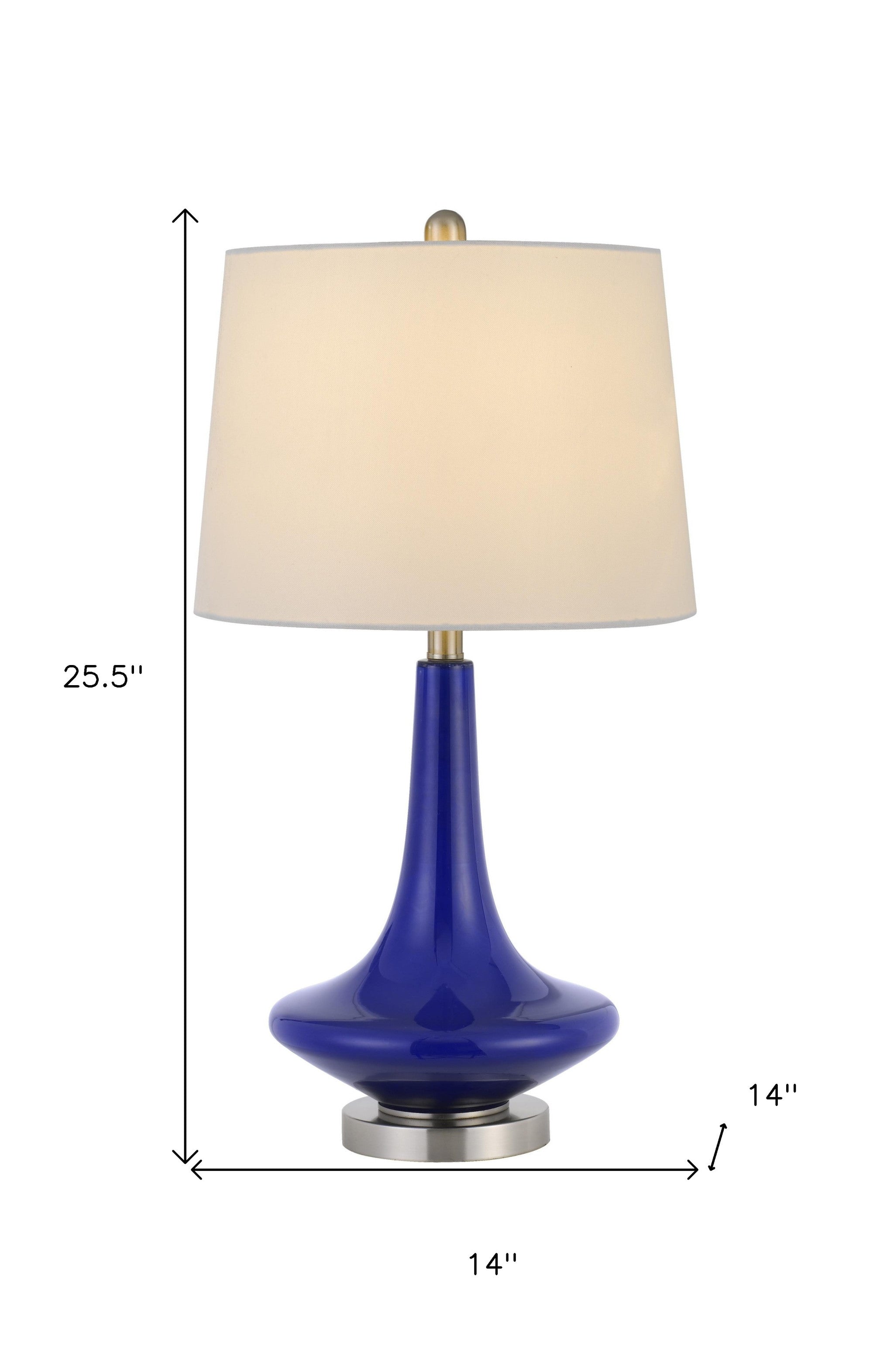 Set Of Two 26" Silver Metal Two Light Bedside Table Lamps With White Globe Shade-Table Lamps-DECOROLALA