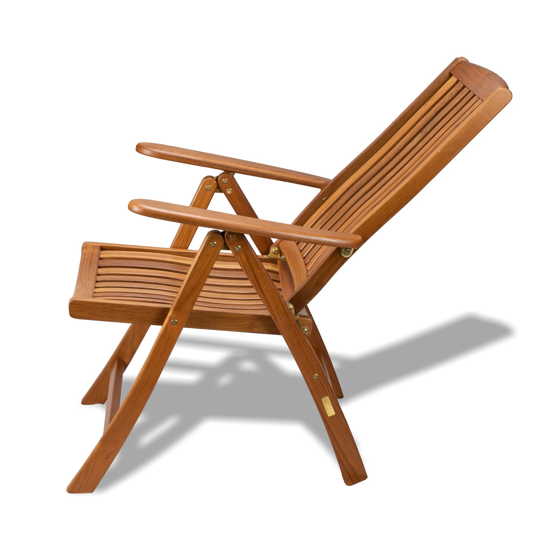 27" Brown Solid Wood Indoor Outdoor Arm Chair-Outdoor Chairs-DECOROLALA