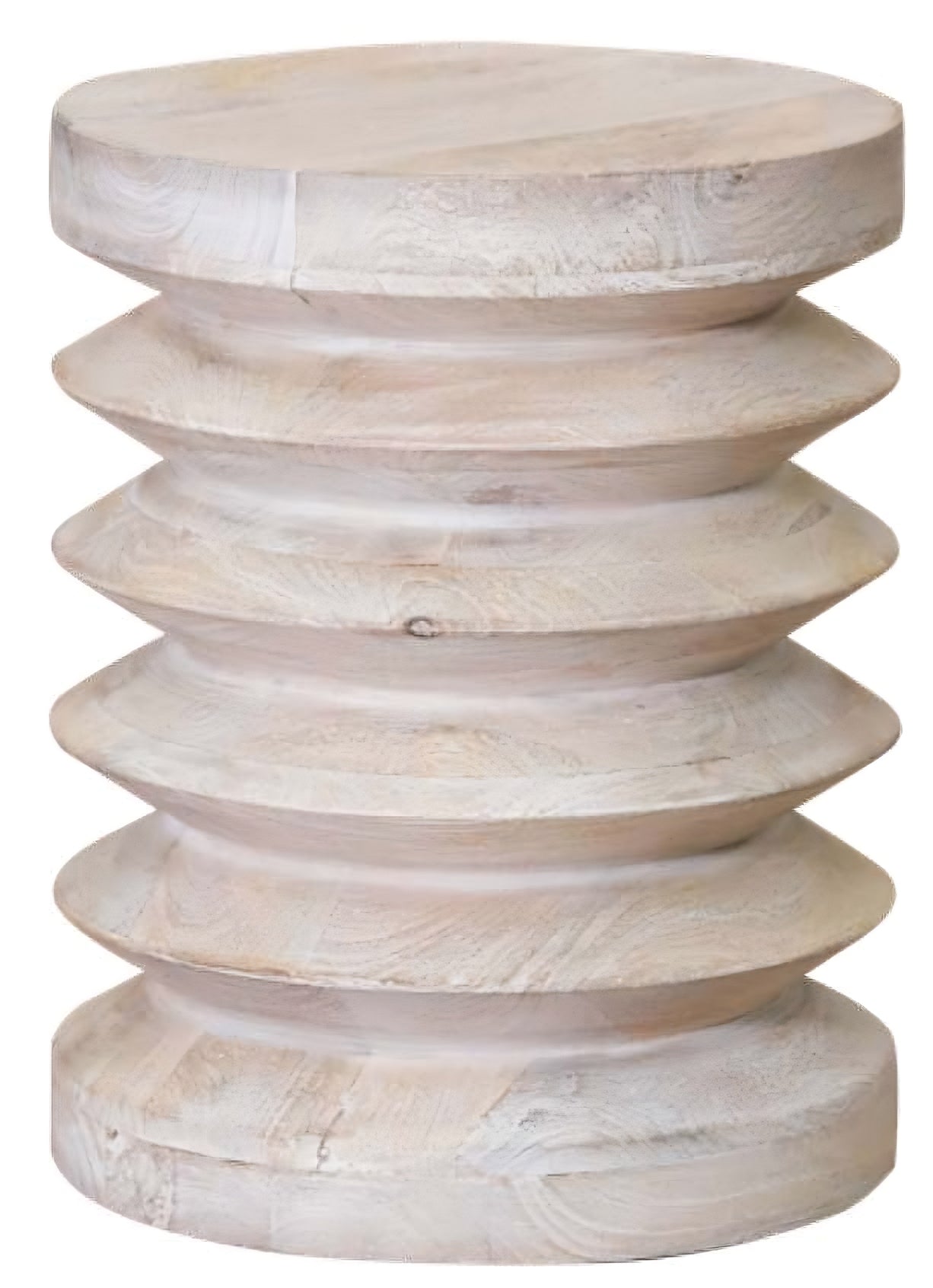 18" Brown Solid Wood Round End Table-End-Side Tables-DECOROLALA