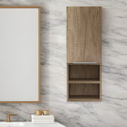 12" Wood Brown Standard Accent Cabinet With Four Shelves-0