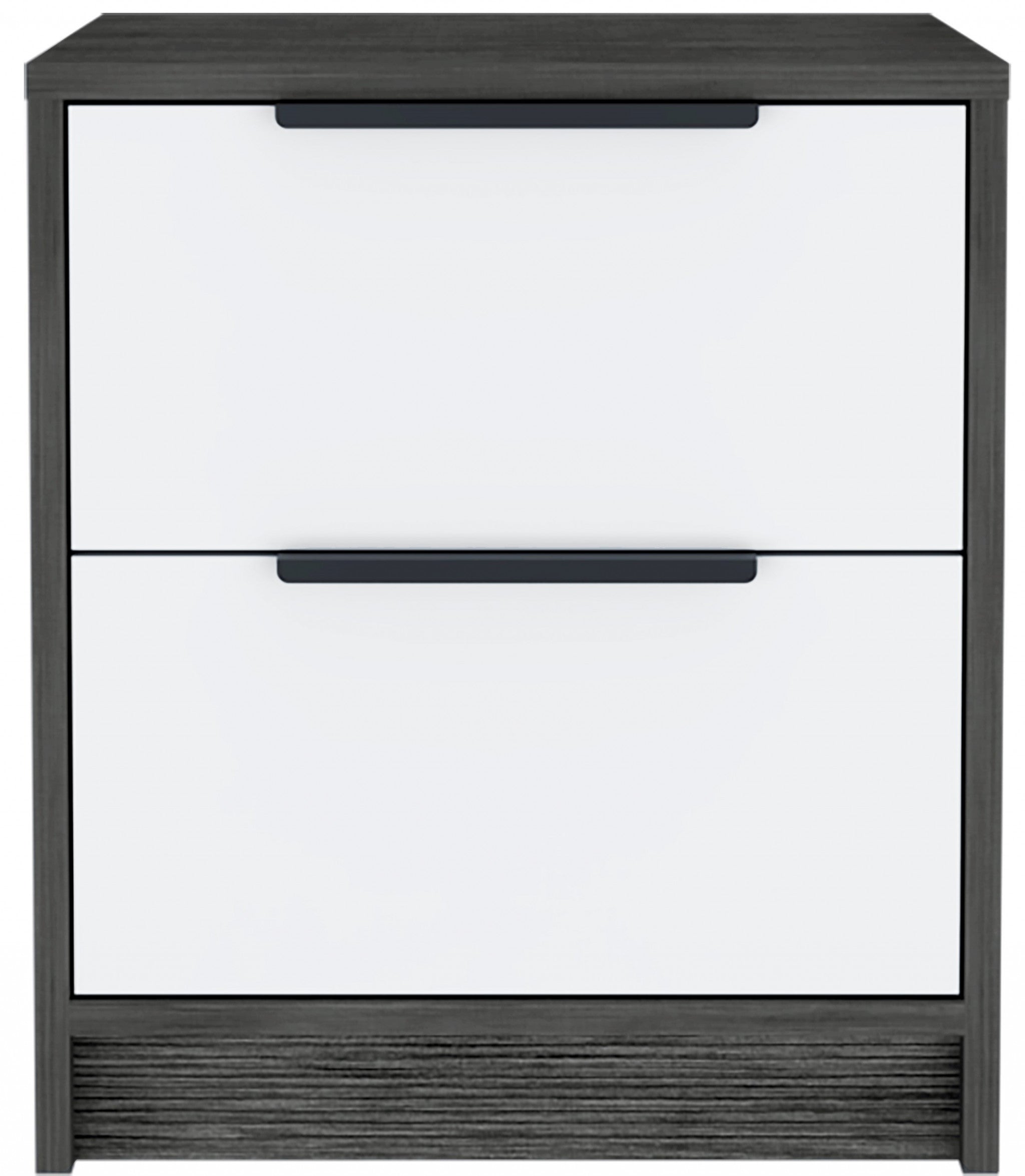 19" Wood Two Drawer Nightstand-1