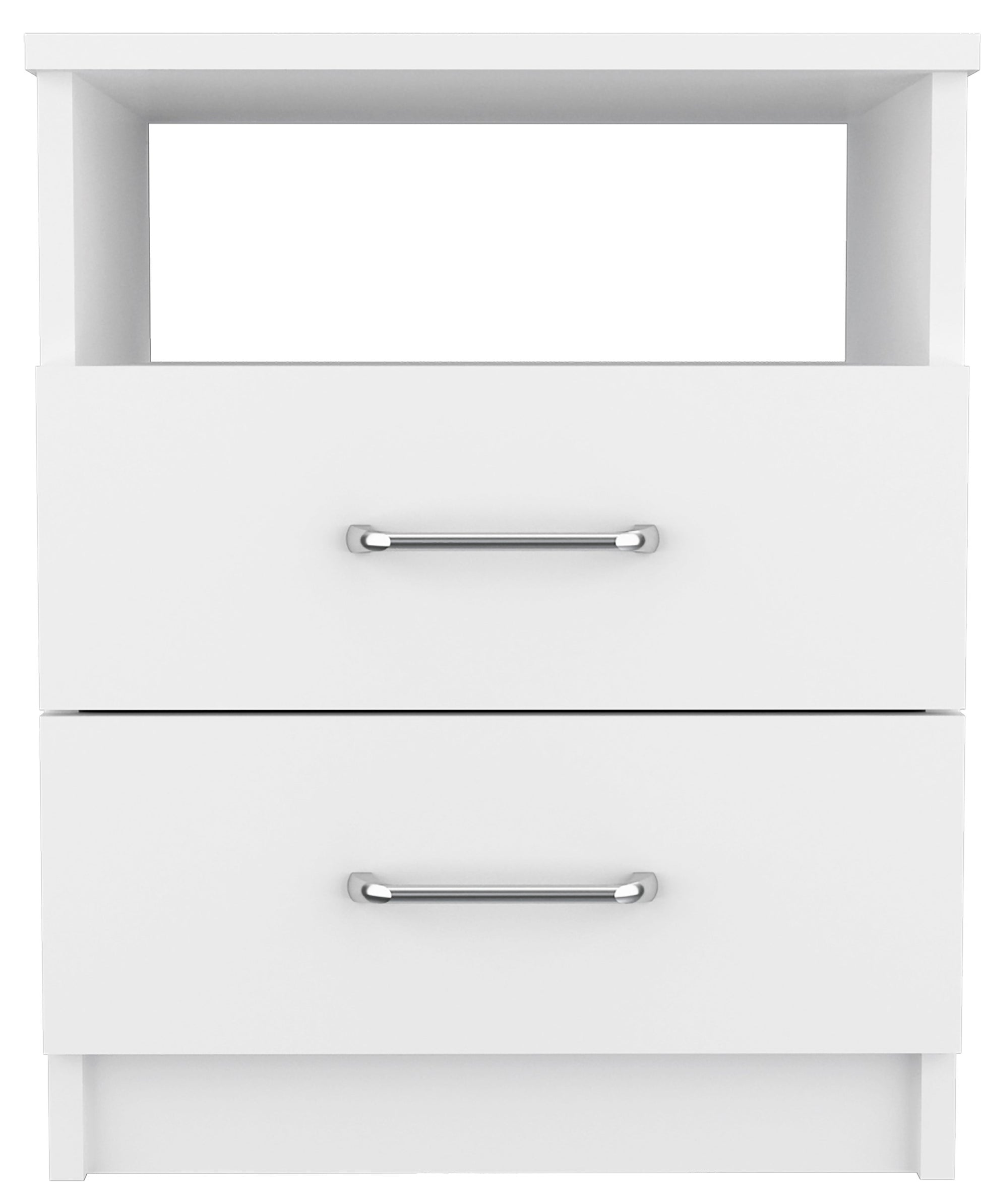 20" Wood Two Drawer Nightstand-Nightstands & Bedside Tables-DECOROLALA