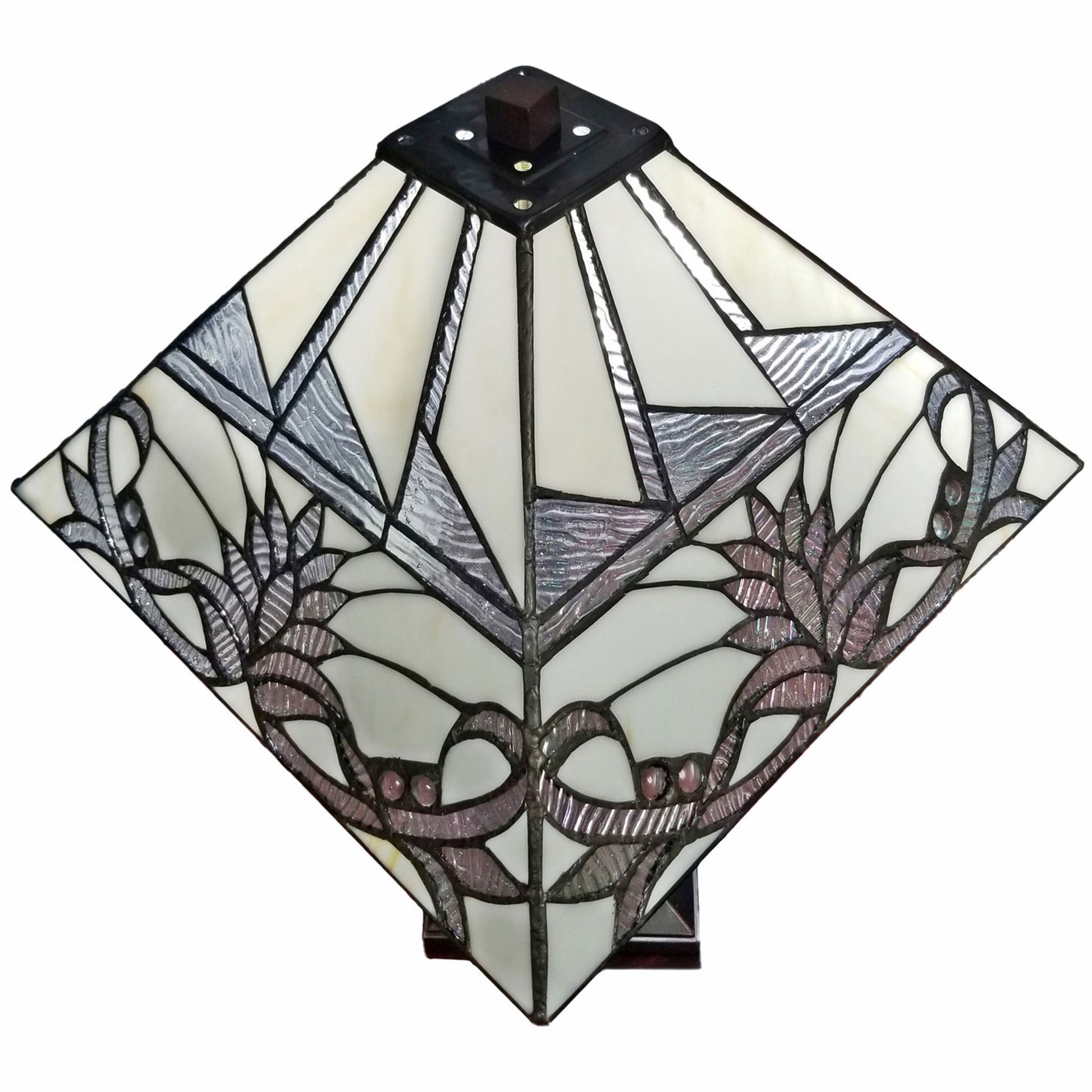 22" Dark Brown Metal Two Light Candlestick Table Lamp With White Empire Shade-Table Lamps-DECOROLALA