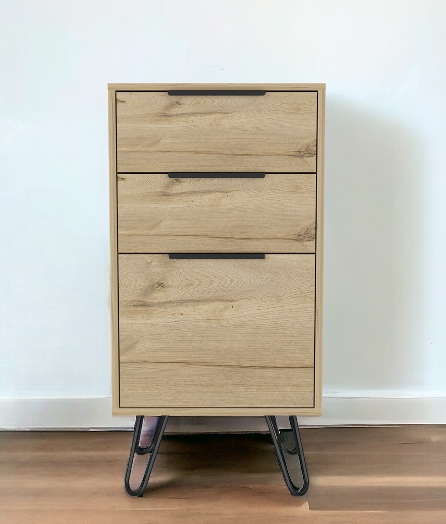18" Brown and Black Three Drawer Standard Chest-0