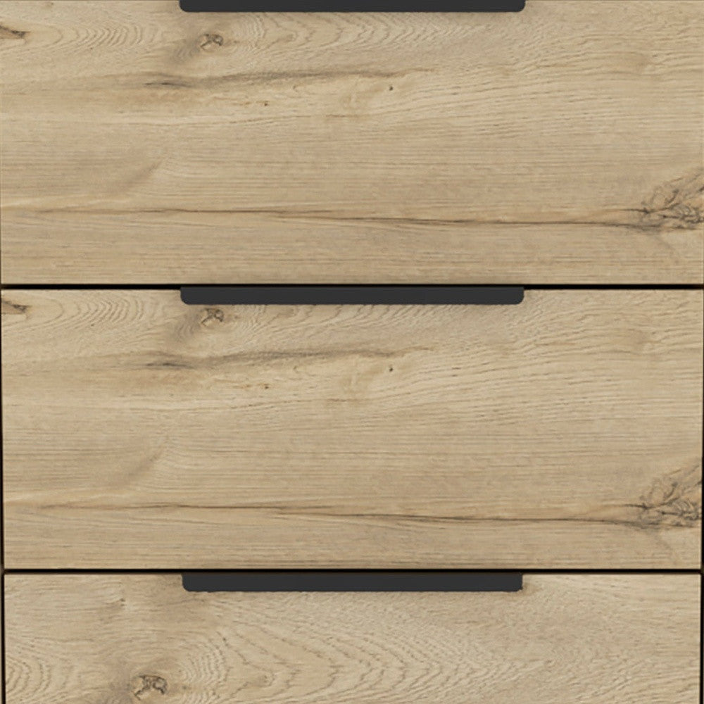 18" Brown and Black Three Drawer Standard Chest-4