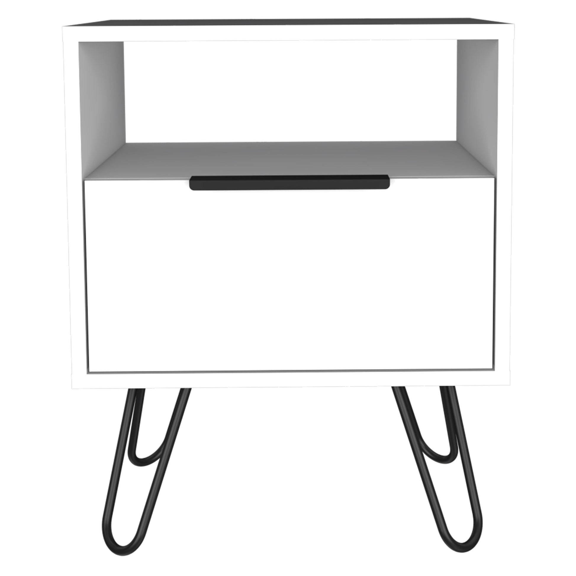 22" White Wood Nightstand-1