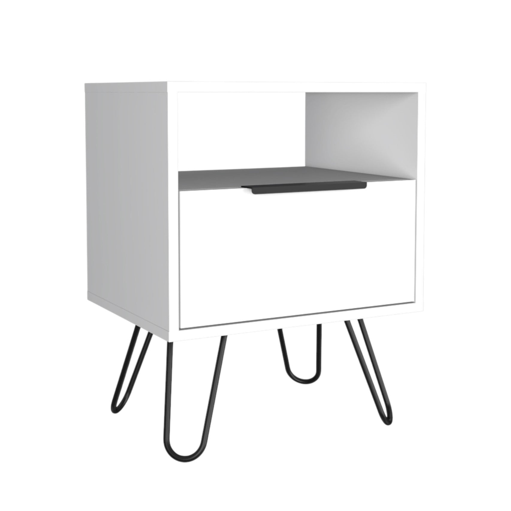 22" White Wood Nightstand-2