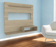 55" Light Pine Open Shelving Entertainment Center-TV Stands-DECOROLALA