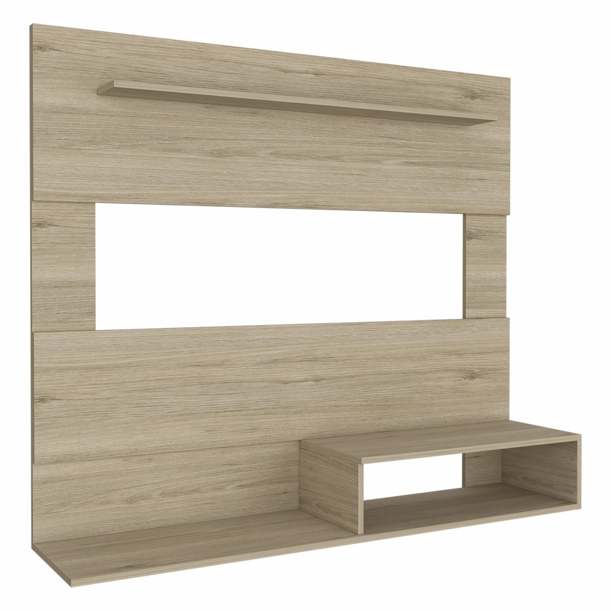 55" Light Pine Open Shelving Entertainment Center-TV Stands-DECOROLALA