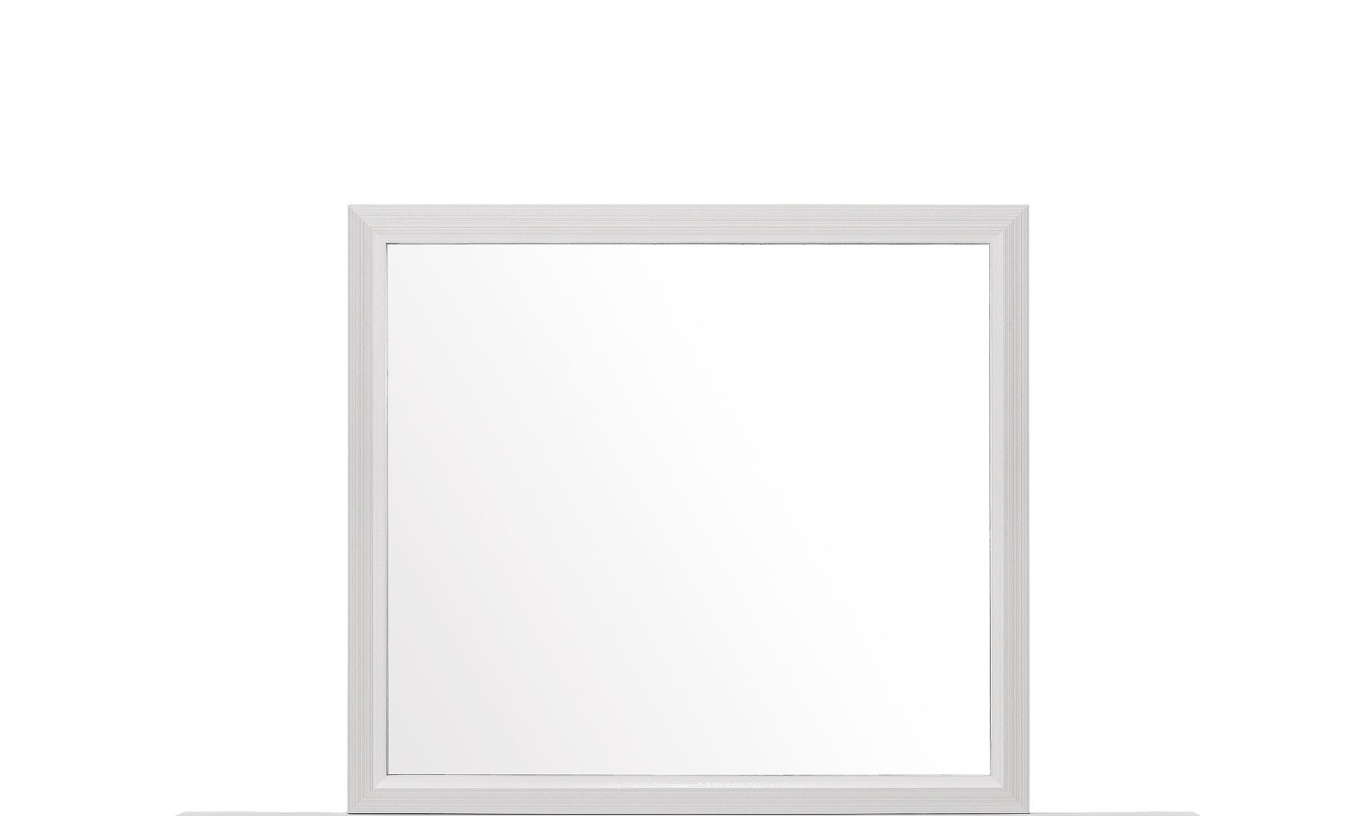 35" White Framed Dresser Mirror-Mirrors-DECOROLALA
