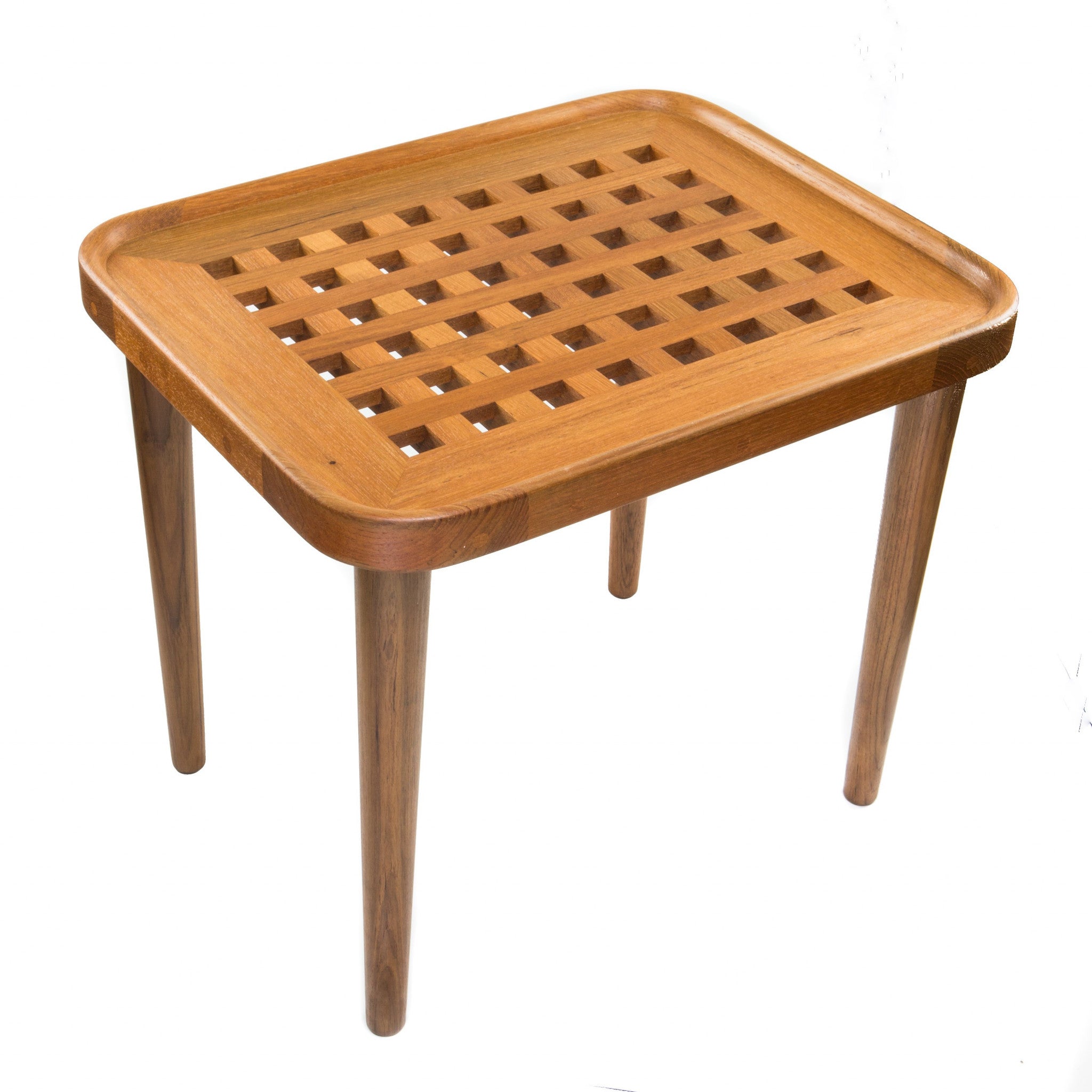 18" Brown Solid Wood Rectangular End Table-End-Side Tables-DECOROLALA