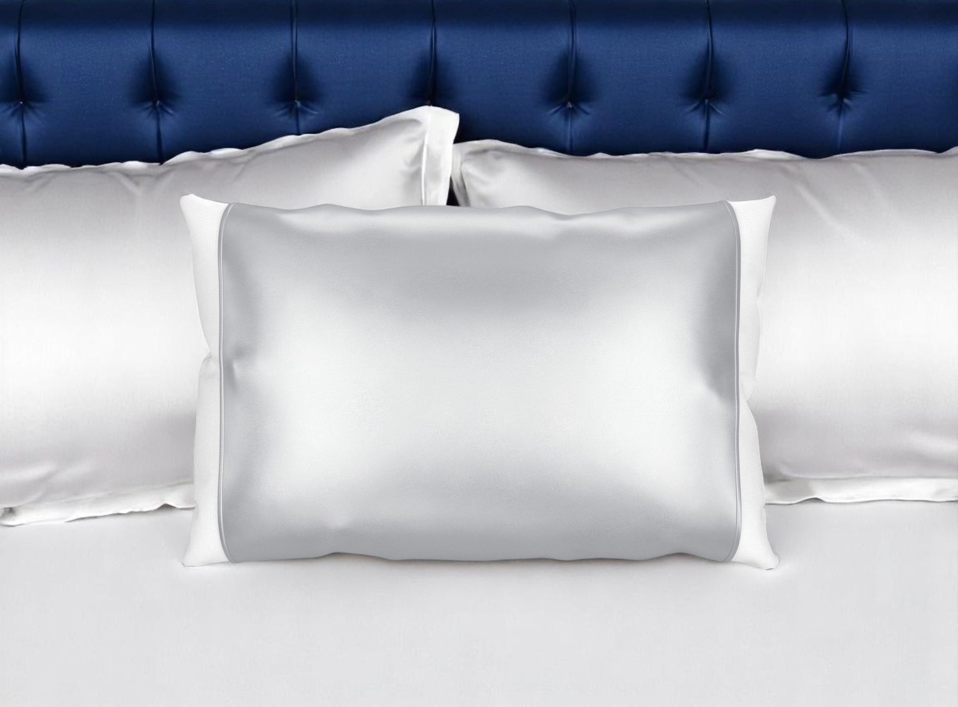 Silver Silk Open Ended Pillowcase-Bed Sheets-DECOROLALA