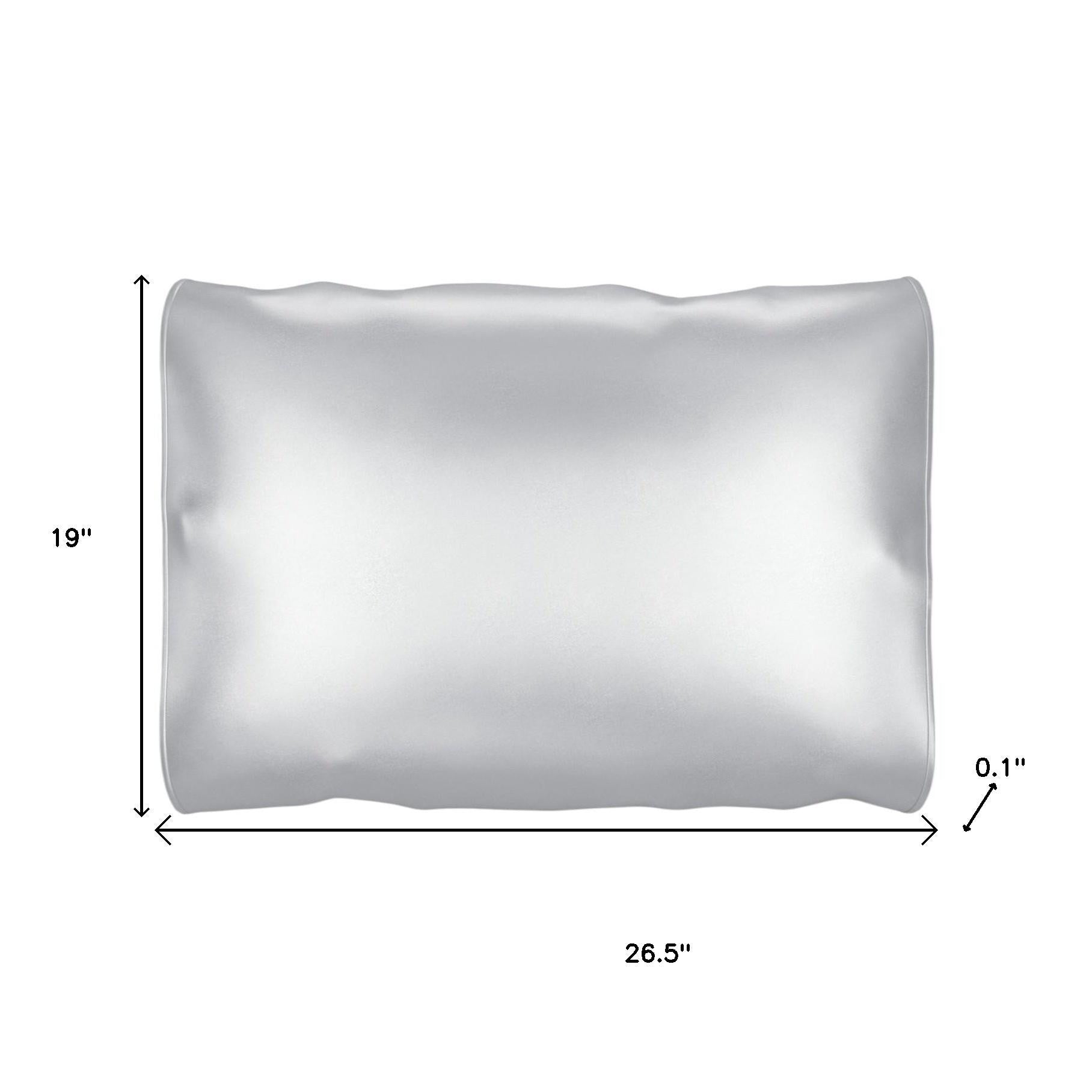 Silver Silk Open Ended Pillowcase-Bed Sheets-DECOROLALA