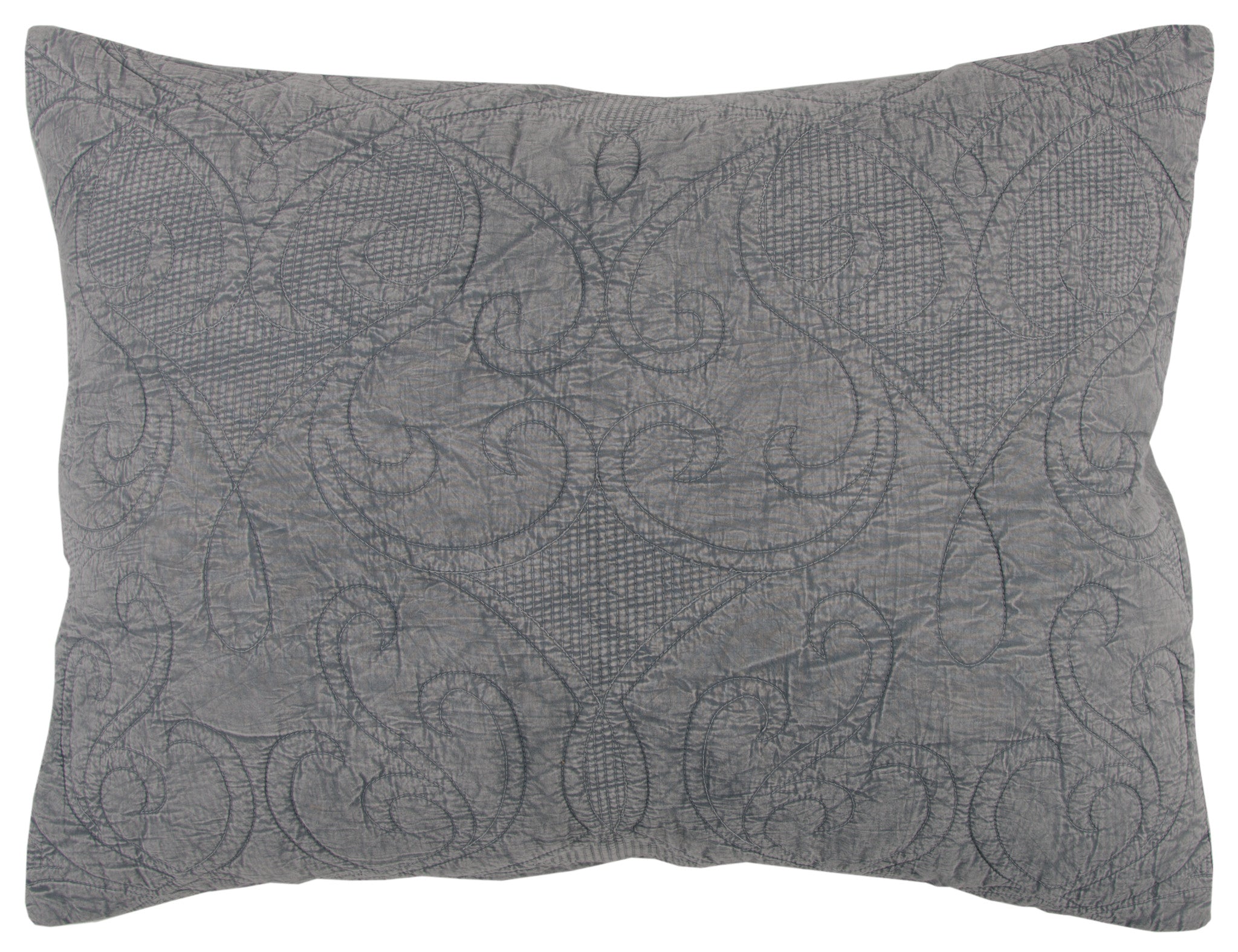Gray Damask Queen Quilt-Comforters and Quilts-DECOROLALA
