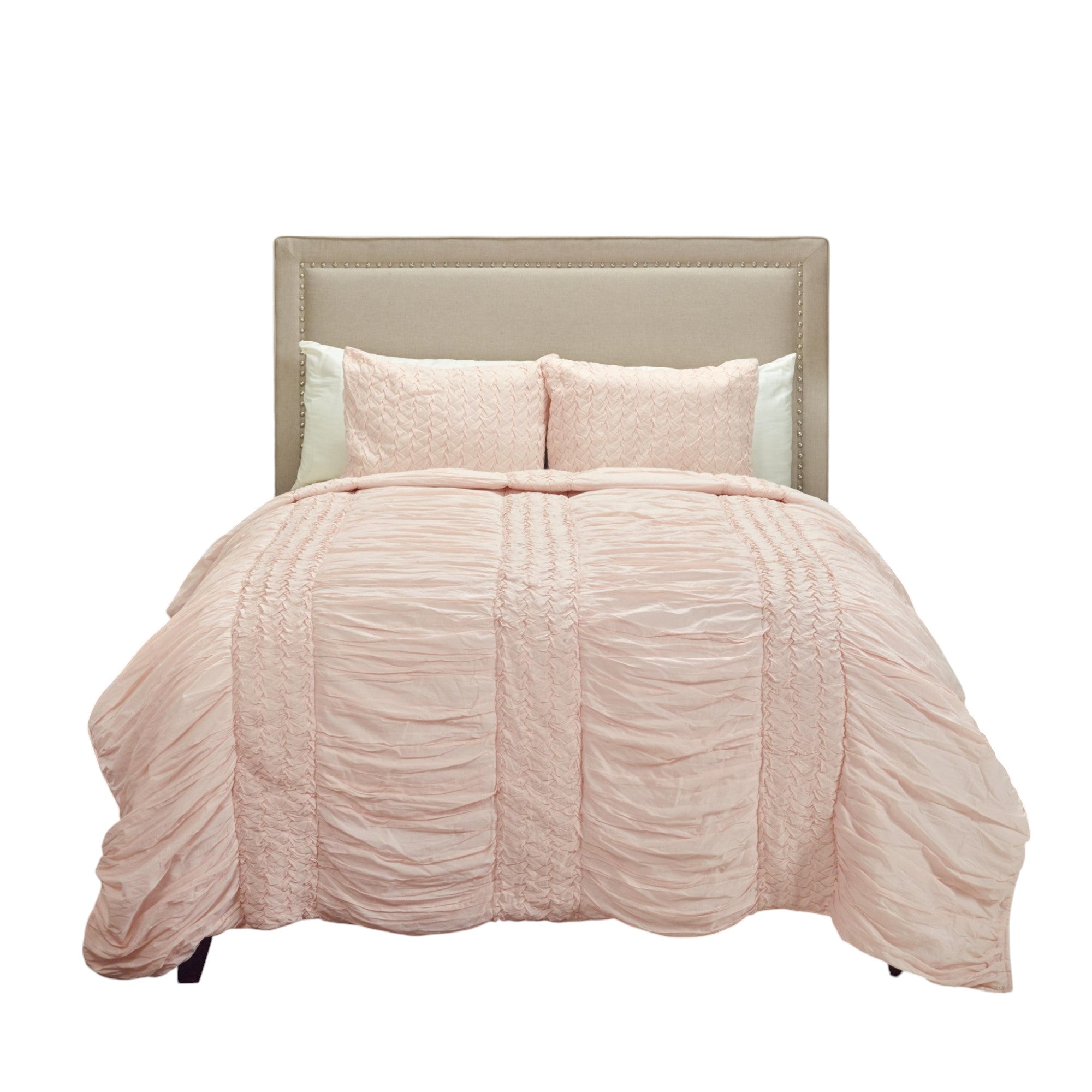 Pink Geometric Queen Quilt-Comforters and Quilts-DECOROLALA