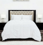White Geometric Queen Quilt-Comforters and Quilts-DECOROLALA