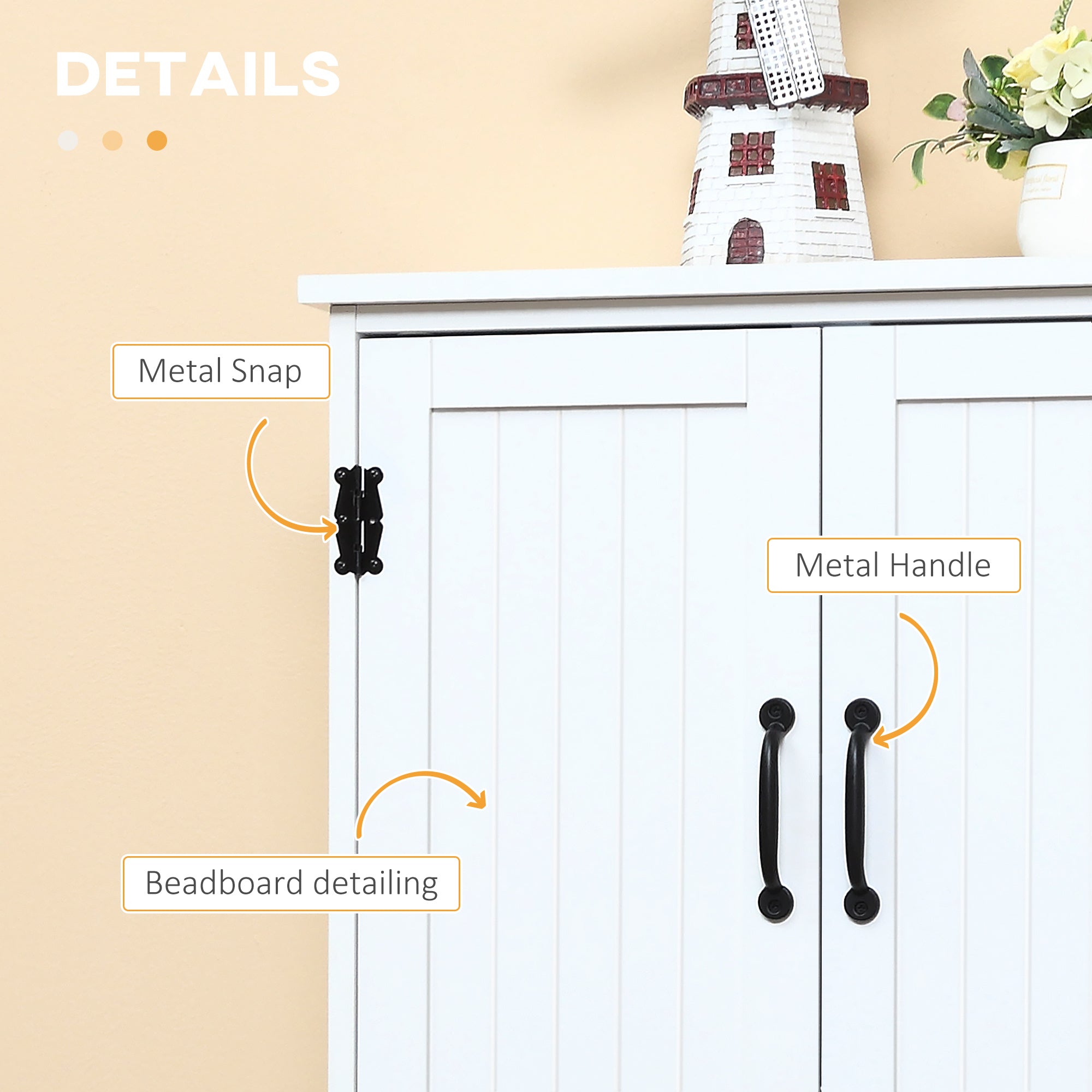 48" 4-Door Pantry Storage Cabinet - White Adjustable Shelves-Home Furnishings > Storage & Organization > Kitchen Pantry Cabinets-DECOROLALA