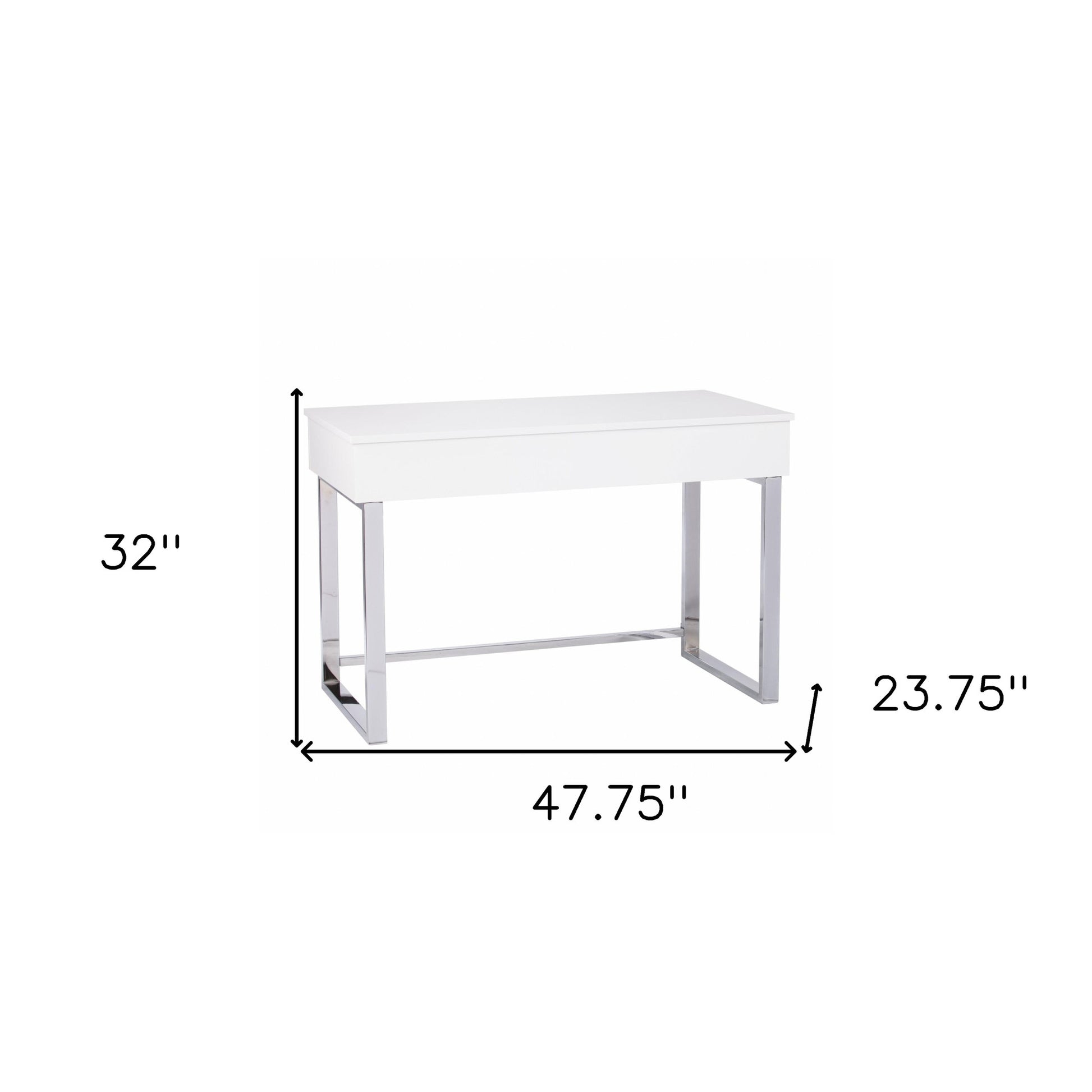48" Adjustable White Standing Desk Converter-Desks-DECOROLALA