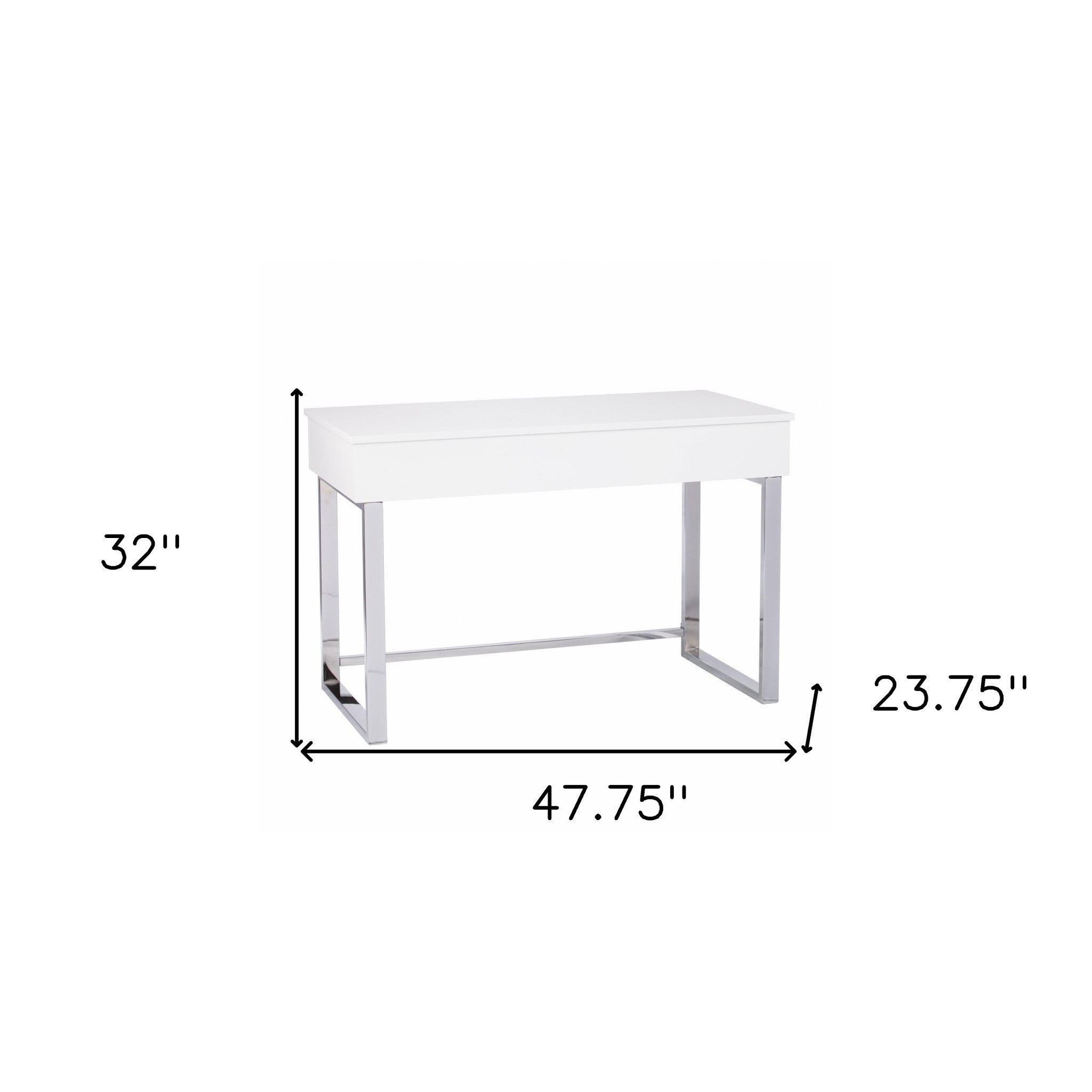 48" Adjustable White Standing Desk Converter-Desks-DECOROLALA