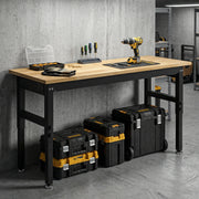 48" Adjustable Workbench - 2000 lbs Capacity Rubberwood Top-Home Improvement > Tools > Tool Organizers-DECOROLALA
