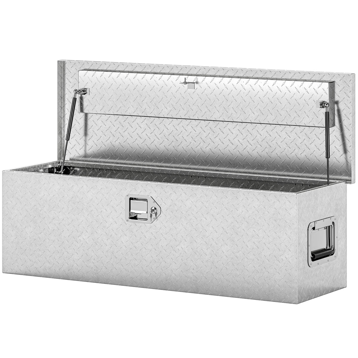48" Aluminum Truck Bed Tool Box - 33 Gal Silver-Home Improvement > Tools > Tool Organizers-DECOROLALA