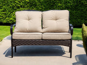 48" Beige Polyester Blend Sofa With Black Legs-Sofas-DECOROLALA