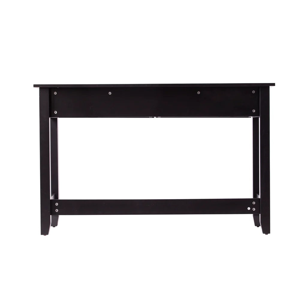 48" Black Console Table And Drawers-Console Tables-DECOROLALA