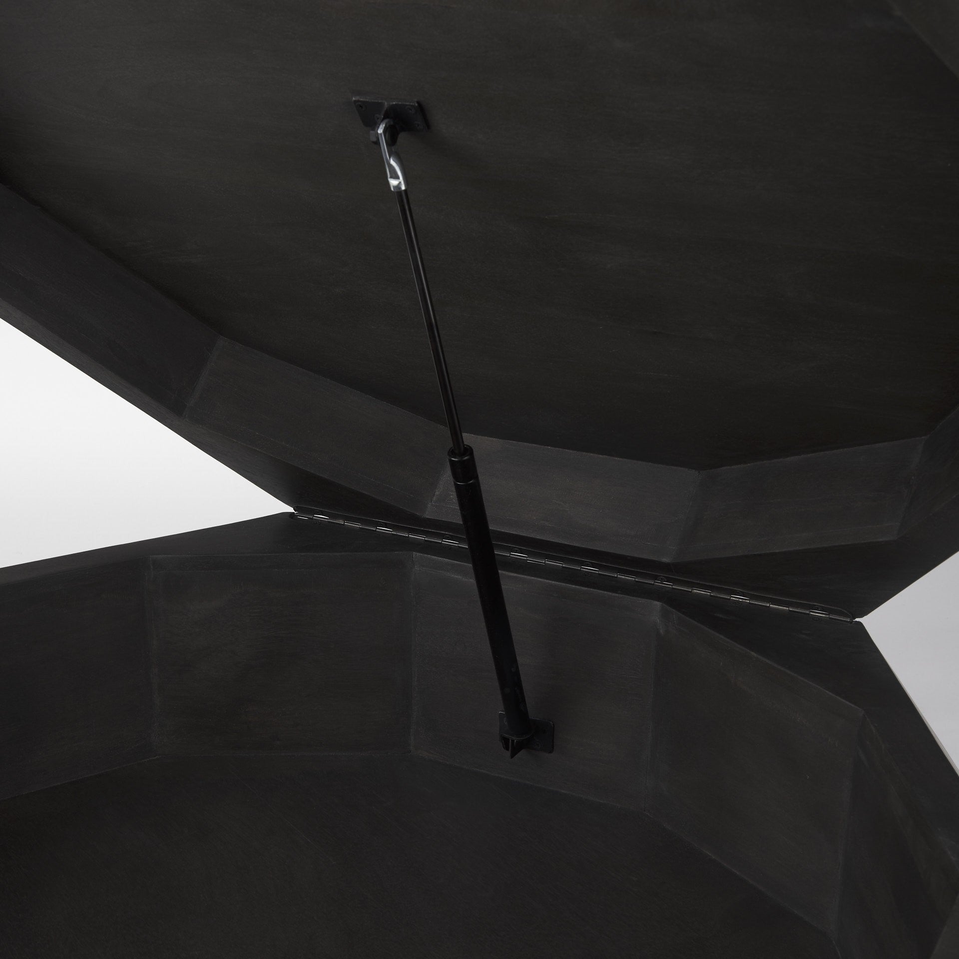 48" Black Wood Octagon Solid Coffee Table-Coffee Tables-DECOROLALA