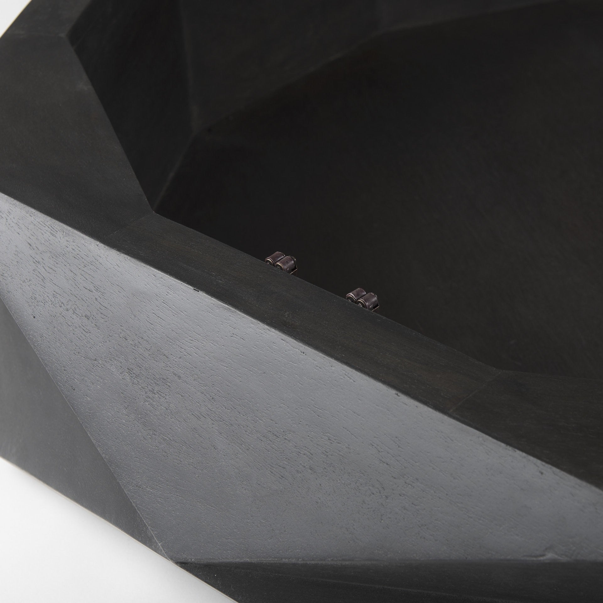 48" Black Wood Octagon Solid Coffee Table-Coffee Tables-DECOROLALA