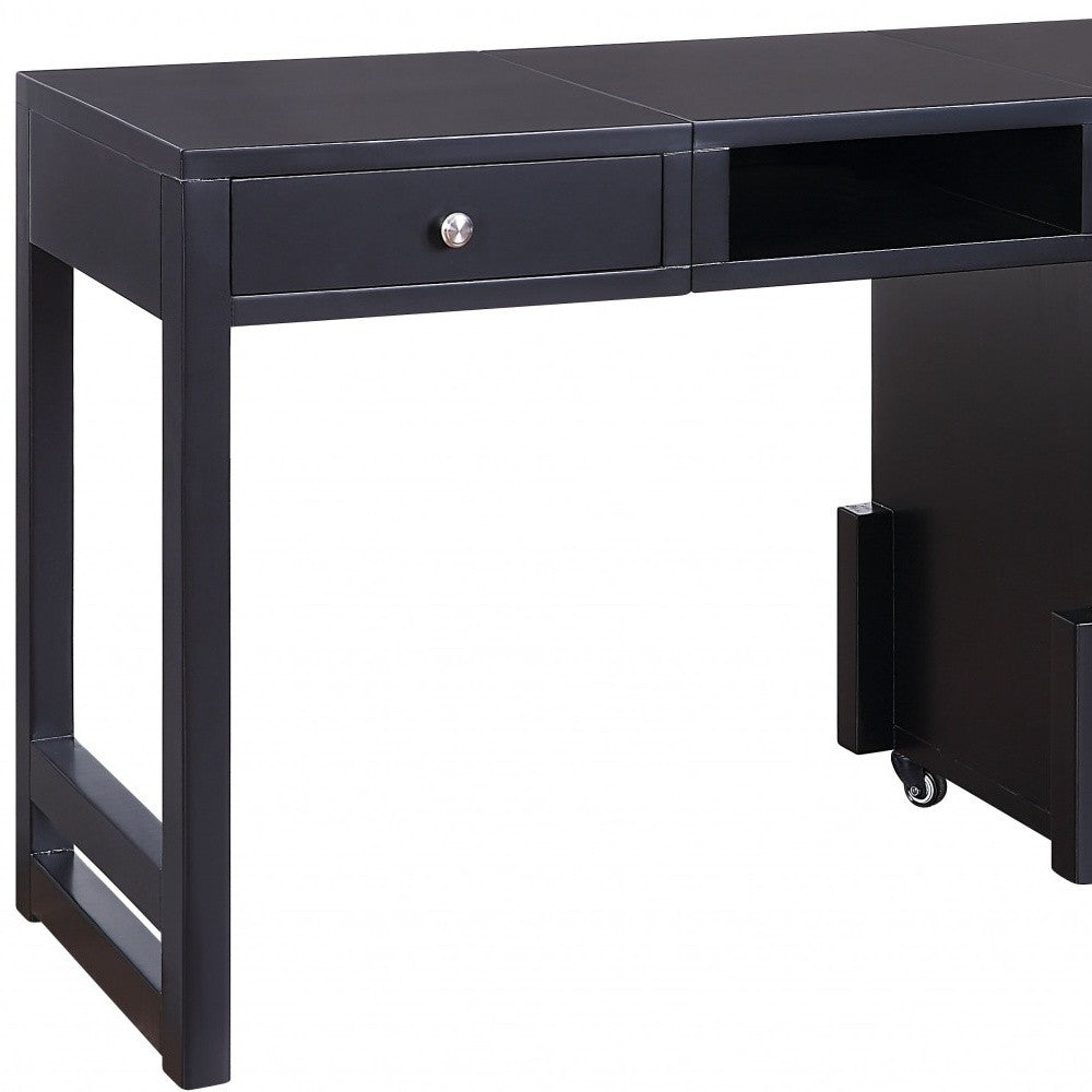 48" Black Writing Desk-Desks-DECOROLALA