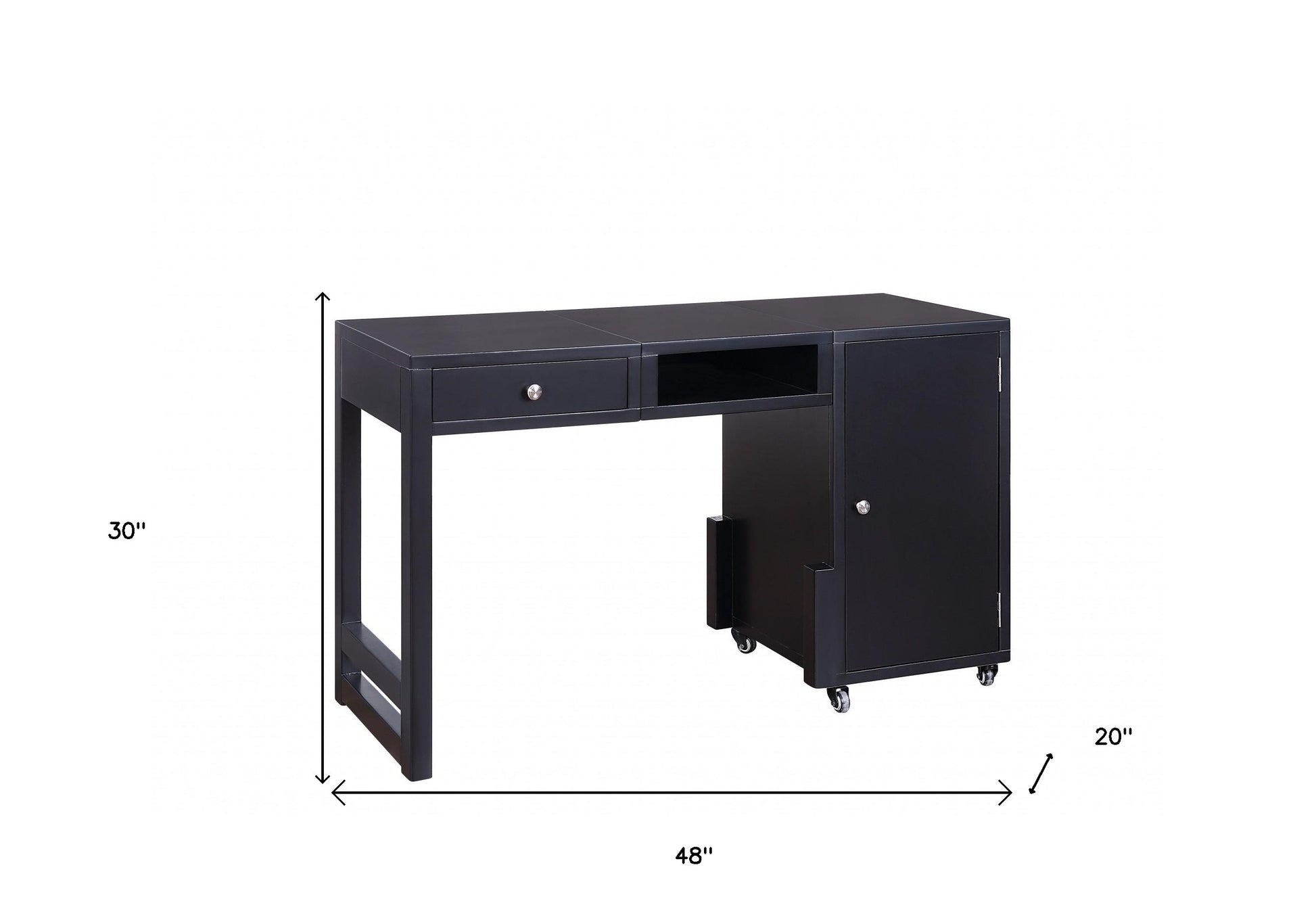 48" Black Writing Desk-Desks-DECOROLALA