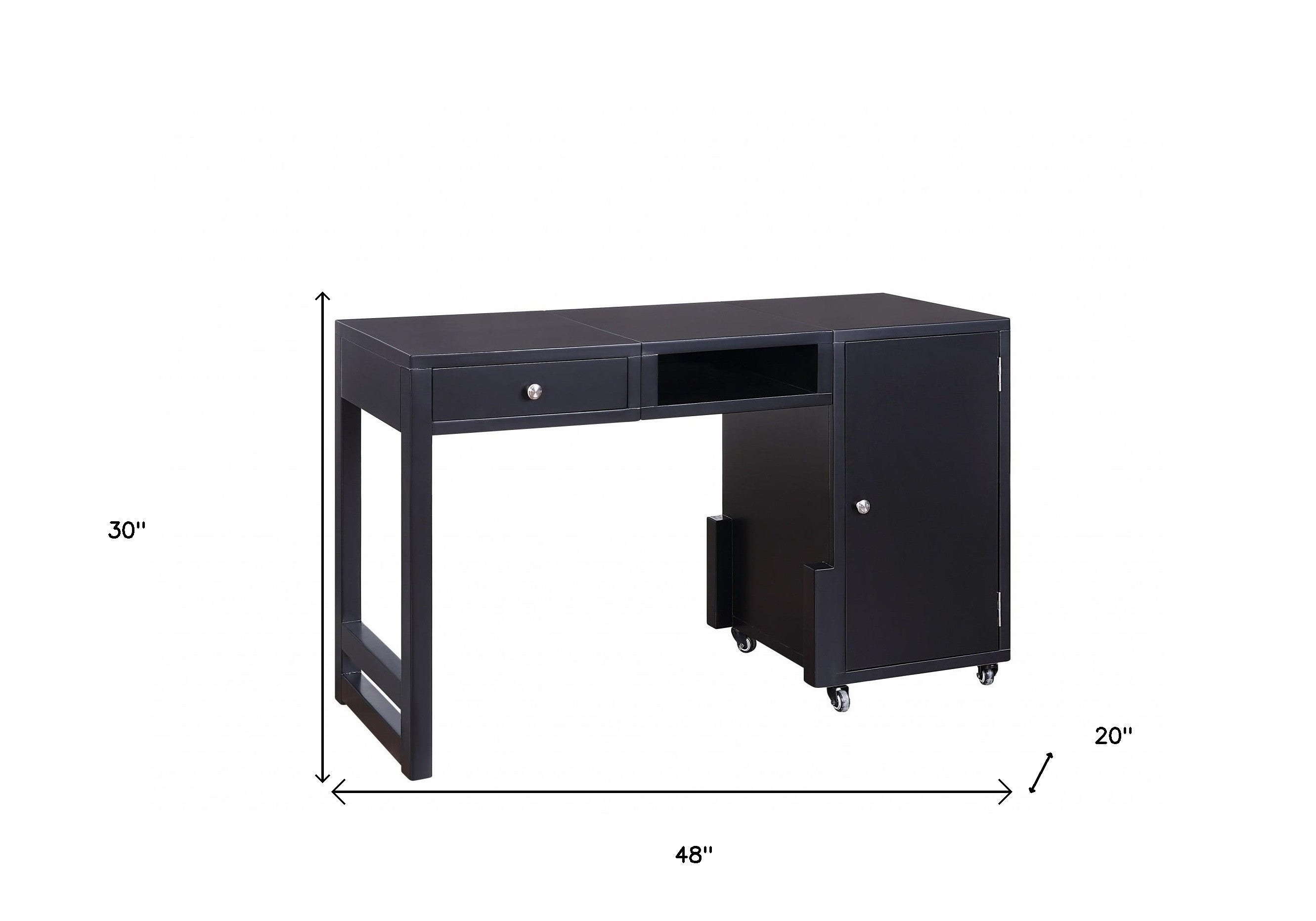 48" Black Writing Desk-Desks-DECOROLALA