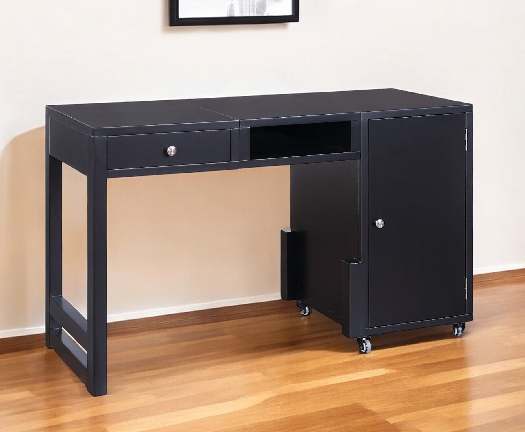 48" Black Writing Desk-Desks-DECOROLALA