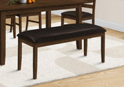 48" Brown Upholstered Wooden Bench-Bench-DECOROLALA