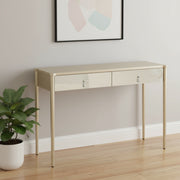 48" Champagne Mirrored Glass Console Table-Console Tables-DECOROLALA