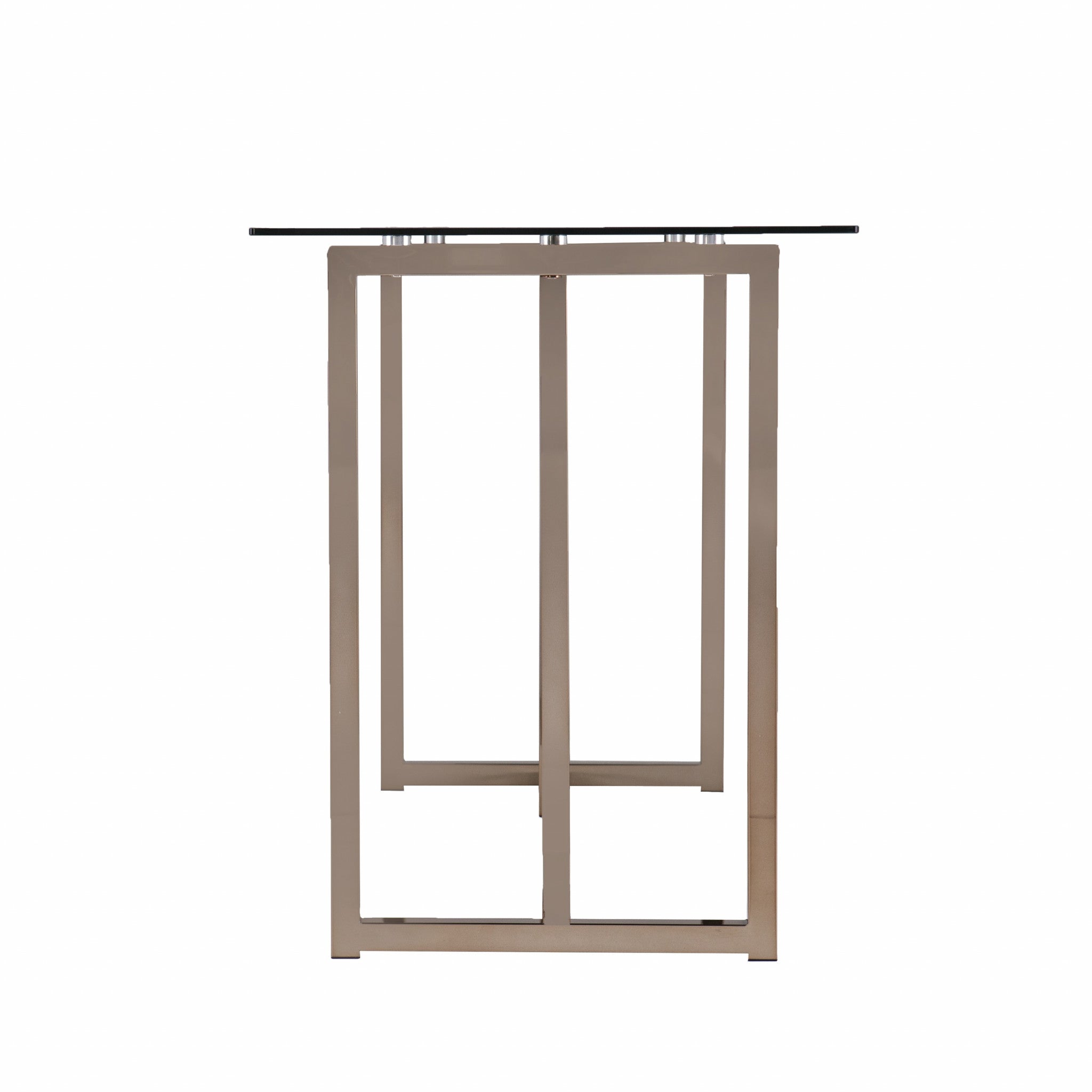 48" Clear and Champagne Glass Writing Desk-Desks-DECOROLALA