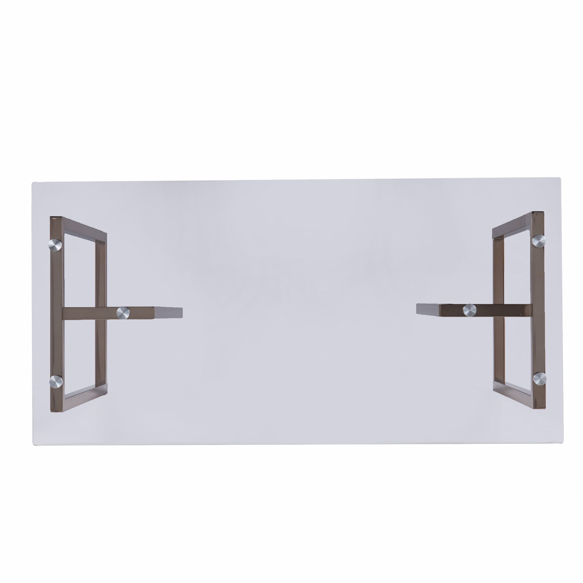 48" Clear and Champagne Glass Writing Desk-Desks-DECOROLALA