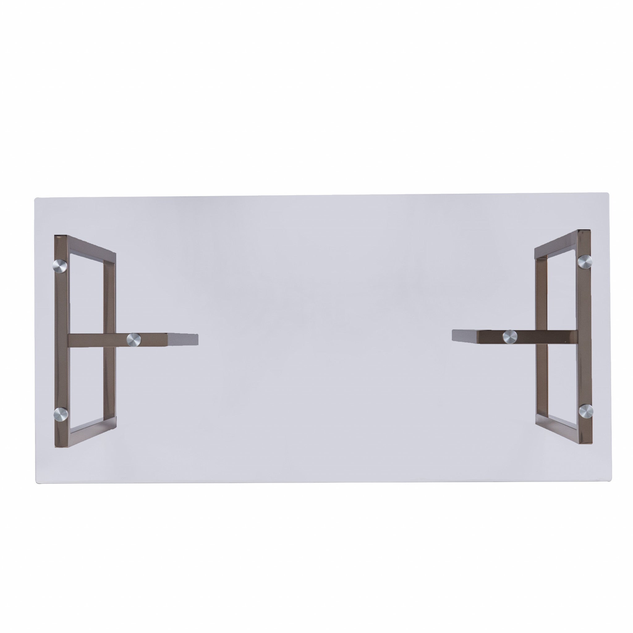 48" Clear and Champagne Glass Writing Desk-Desks-DECOROLALA