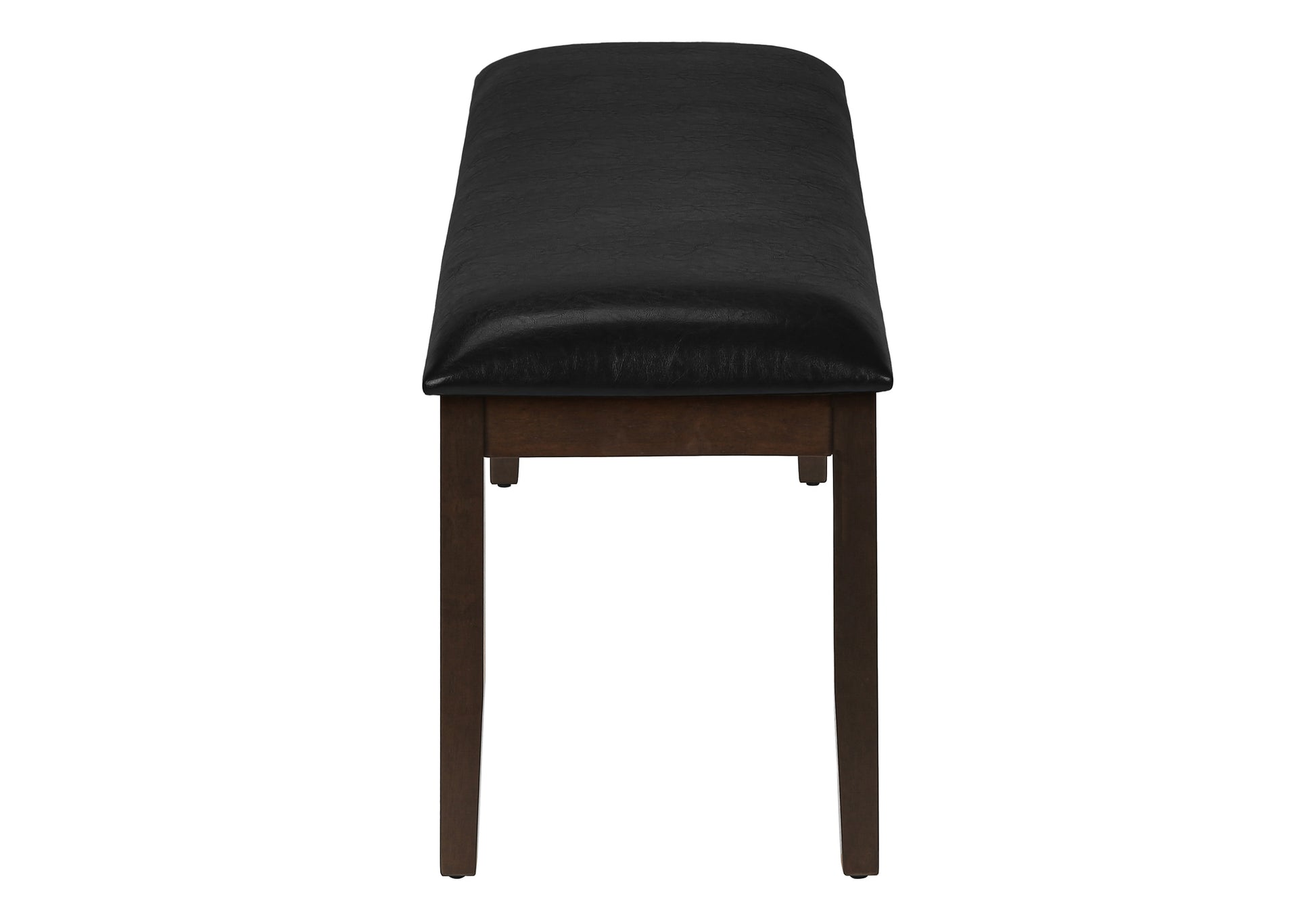 48" Espresso Wood Bench with Black PU Seat-Bench-DECOROLALA