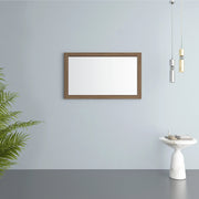 48" Frosted Oak Rectangular Framed Mirror - Designed for Horizontal & Vertical Installation