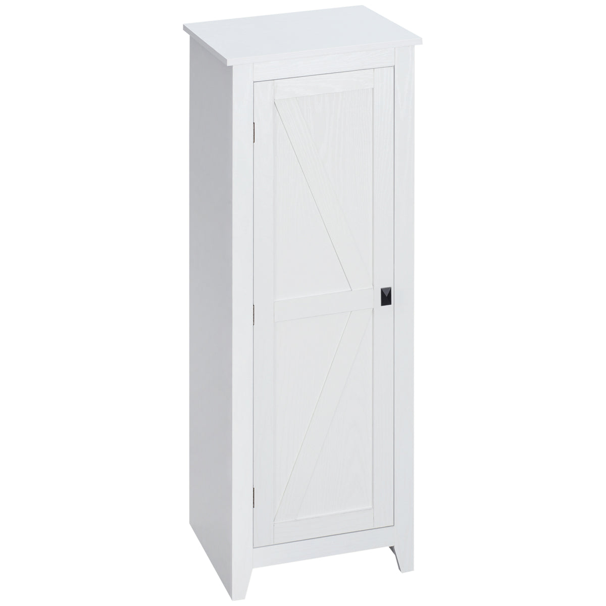 48" Farmhouse Kitchen Pantry Cabinet - White Barn Door-Home Furnishings > Storage & Organization > Kitchen Pantry Cabinets-DECOROLALA