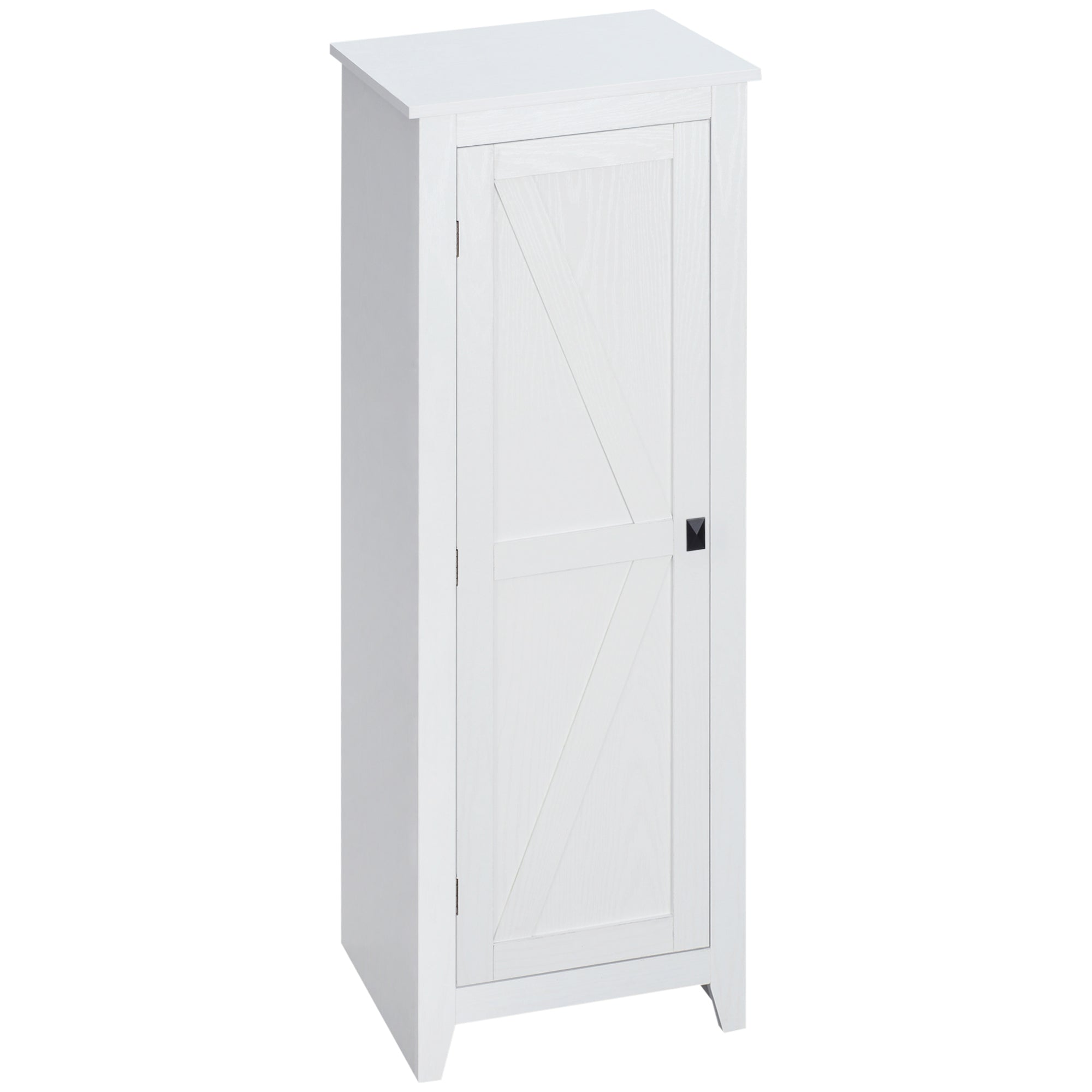 48" Farmhouse Kitchen Pantry Cabinet - White Barn Door-Home Furnishings > Storage & Organization > Kitchen Pantry Cabinets-DECOROLALA